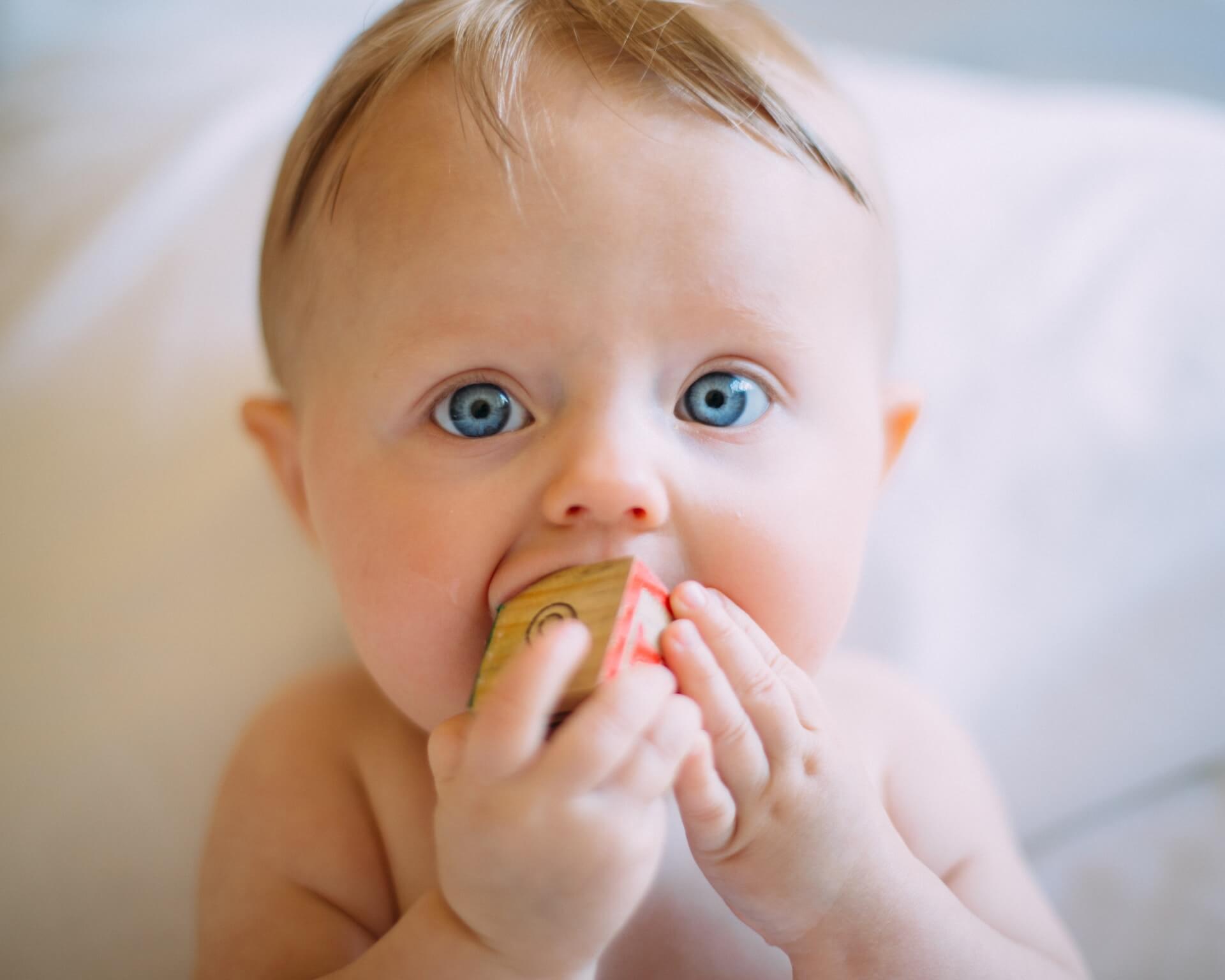 Baby with blue eyes